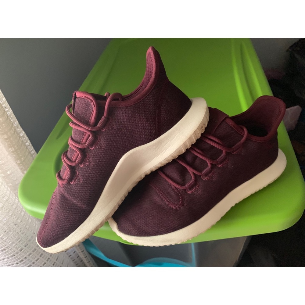 Maroon adidas tubulars